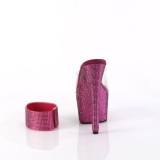 Fuchsia 18 cm 712RS vysoké podpatky s kotníková manžeta strass platformě