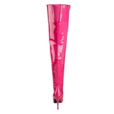 Fuchsia Lakované 13 cm SEDUCE-3010 Kozačky Nad Kolena pro Muže