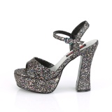 Glitter 13 cm DOLLY-09 demonia vysoké podpatky s hustými podpatky