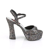Glitter 13 cm DOLLY-09 demonia vysoké podpatky s hustými podpatky