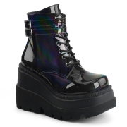Hologram 11,5 cm SHAKER-52 klinove kozačky platformě cerny