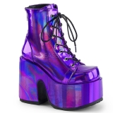 Hologram 13 cm DemoniaCult CAMEL-203 chunky gothic kotnikové kozačky
