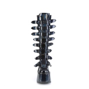 Hologram 14 cm SWING-815 alternativní kozačky platformě přezky cerny