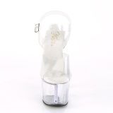 Hologram 18 cm SKY-308N JELLY-LIKE stretch sandaly na platformě a podpatku