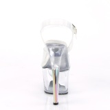 Hologram 18 cm SKY-308N JELLY-LIKE stretch sandaly na platformě a podpatku
