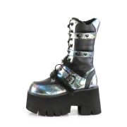 Hologram 9 cm ASHES-120 cyberpunk kozačky na platformy