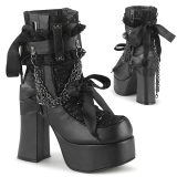 Koženka 11,5 cm CHARADE-110 Demonia Kotníkové Kozačky Platformy