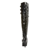 Koženka 13 cm DIVA-3006X elastické kozačky nad kolena pro silná lýtka