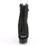 Koženka 15 cm DELIGHT-1018 Kotníkové Kozačky platformě