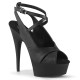 Koženka 15 cm DELIGHT-632 sling back sandály na platformě