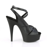 Koženka 15 cm DELIGHT-632 sling back sandály na platformě