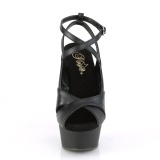 Koženka 15 cm DELIGHT-632 sling back sandály na platformě