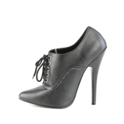 Koženka 15 cm DOMINA-460 oxford boty na vysoké podpatky