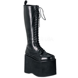 Koženka 15 cm MEGA-602 Platformě Gothic Kozačky Pánské