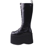 Koženka 15 cm MEGA-602 Platformě Gothic Kozačky Pánské