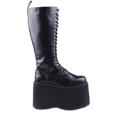 Koženka 15 cm MEGA-602 Platformě Gothic Kozačky Pánské