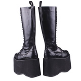 Koženka 15 cm MEGA-602 Platformě Gothic Kozačky Pánské
