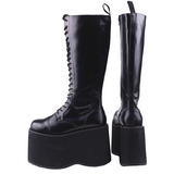 Koženka 15 cm MEGA-602 Platformě Gothic Kozačky Pánské