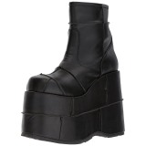 Koženka 18 cm STACK-201 Gothic Pánské Bílé Kozačky Platformě