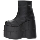 Koženka 18 cm STACK-201 Gothic Pánské Bílé Kozačky Platformě