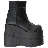 Koženka 18 cm STACK-201 Gothic Pánské Bílé Kozačky Platformě