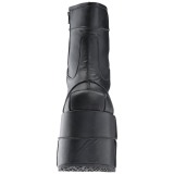 Koženka 18 cm STACK-201 Gothic Pánské Bílé Kozačky Platformě
