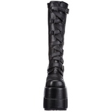 Koženka 18 cm STACK-308 Platformě Gothic Kozačky Pánské