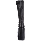 Koženka 18 cm STACK-308 Platformě Gothic Kozačky Pánské
