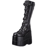 Koženka 18 cm STACK-308 Platformě Gothic Kozačky Pánské