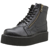 Koženka 5 cm CREEPER-571 Platformě Creepers Kozačky Pánské