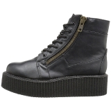 Koženka 5 cm CREEPER-571 Platformě Creepers Kozačky Pánské