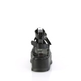 Koženka 5 cm SLACKER-18 emo gladiátor sandály na platformě