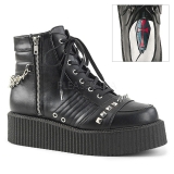 Koženka 5 cm V-CREEPER-565 Platformě Creepers Kozačky Pánské