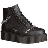 Koženka 5 cm V-CREEPER-565 Platformě Creepers Kozačky Pánské