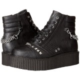 Koženka 5 cm V-CREEPER-565 Platformě Creepers Kozačky Pánské
