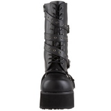 Koženka 8,5 cm TRASHVILLE-205 Platformě Gothic Kozačky Pánské