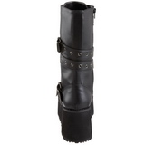 Koženka 8,5 cm TRASHVILLE-205 Platformě Gothic Kozačky Pánské