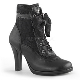 Koženka 9,5 cm DEMONIA GLAM-200 Lolita Gothic Kotníkové Kozačky