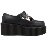 Koženka CREEPER-215 Platformě Creepers Boty Dámské