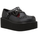 Koženka CREEPER-215 Platformě Creepers Boty Dámské