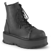 Koženka boots 5 cm SLACKER-55 Černý kotnikové kozačky dámské