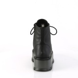 Koženka boots 5 cm SLACKER-55 Černý kotnikové kozačky dámské