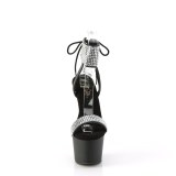 Koženka strass 18 cm ADORE-770 vysoké podpatky s kotníková manžeta