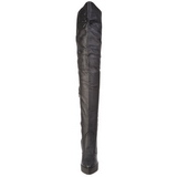 Kůže 13,5 cm INDULGE-3011 Kozačky Nad Kolena Platformě