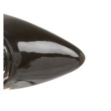 Lakovaná 13 cm SEDUCE-3024 Černý kozačky nad kolena šněrovací