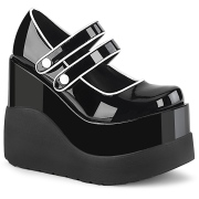Lakovaná 13 cm VOID-37 alternativní boty platformě cerny