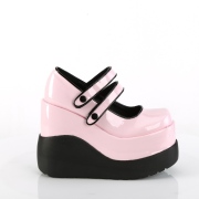 Lakovaná 13 cm VOID-37 alternativní boty platformě ruzovy
