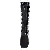 Lakovaná 14 cm SWING-815 alternativní kozačky platformě přezky cerny