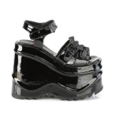 Lakovaná 15 cm Demonia WAVE-13 Platformě Klínové Sandály