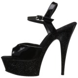 Lakovaná 15 cm Pleaser DELIGHT-609MG třpyt boty na vysokém podpatku